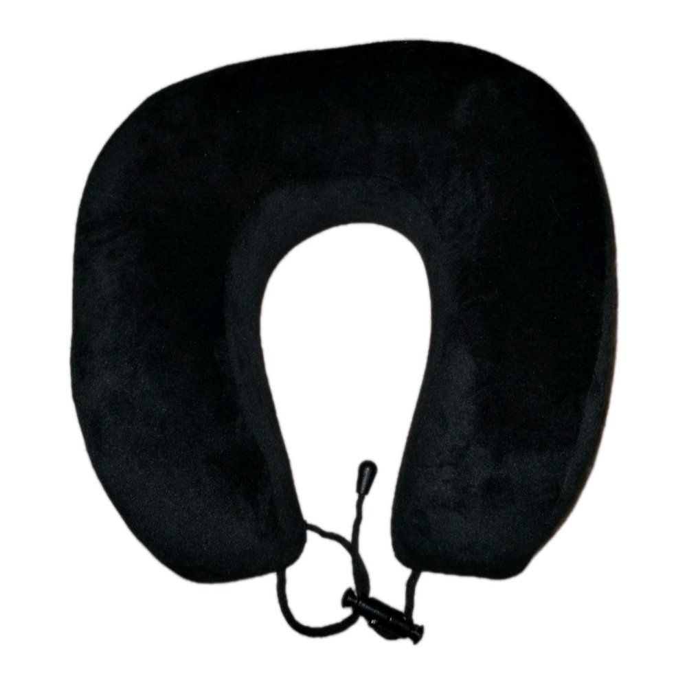 SAIREIDER Memory Foam Neck Pillow Black Adjustable